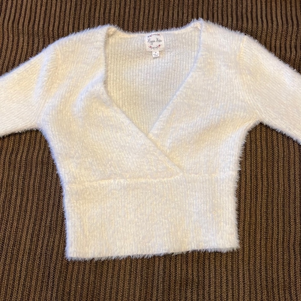 Long sleeve fuzzy top